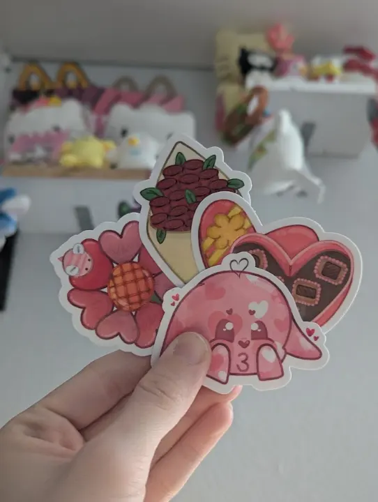 What the stickers look like irl!