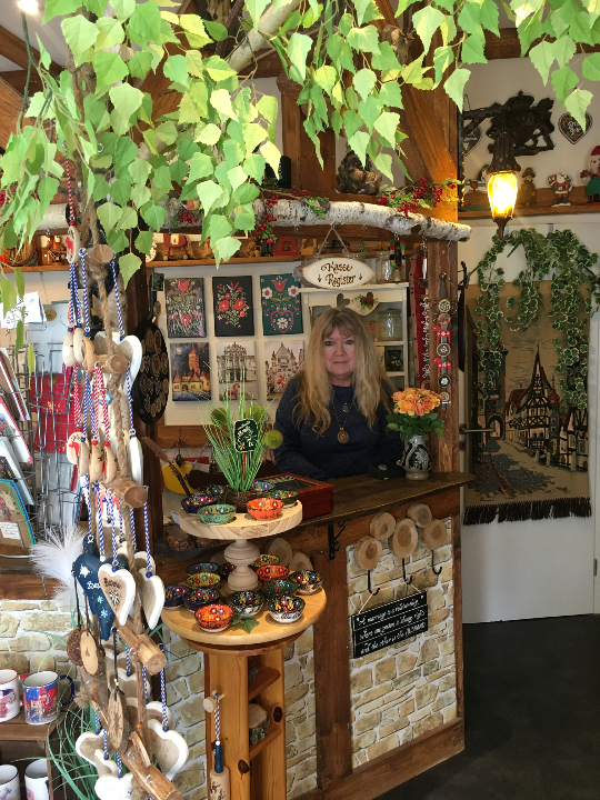 A sneak peek inside our gift shop in Rothenburg, Germany.