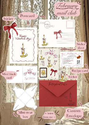 February mail club goodies ♥️